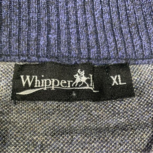 Whipper Men’s Pullover 1/4 Zip Blue Camouflage Sweater Size- XL - Picture 5 of 6